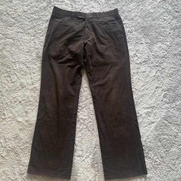 Selected Men’s Vintage Brown Corduroy Pants 33X31 Break TRS Straight 90’s Y2K - Picture 1 of 9